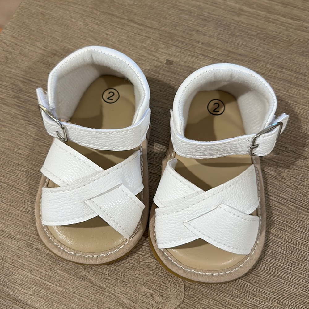 Brand new White baby walker sandals size 2
